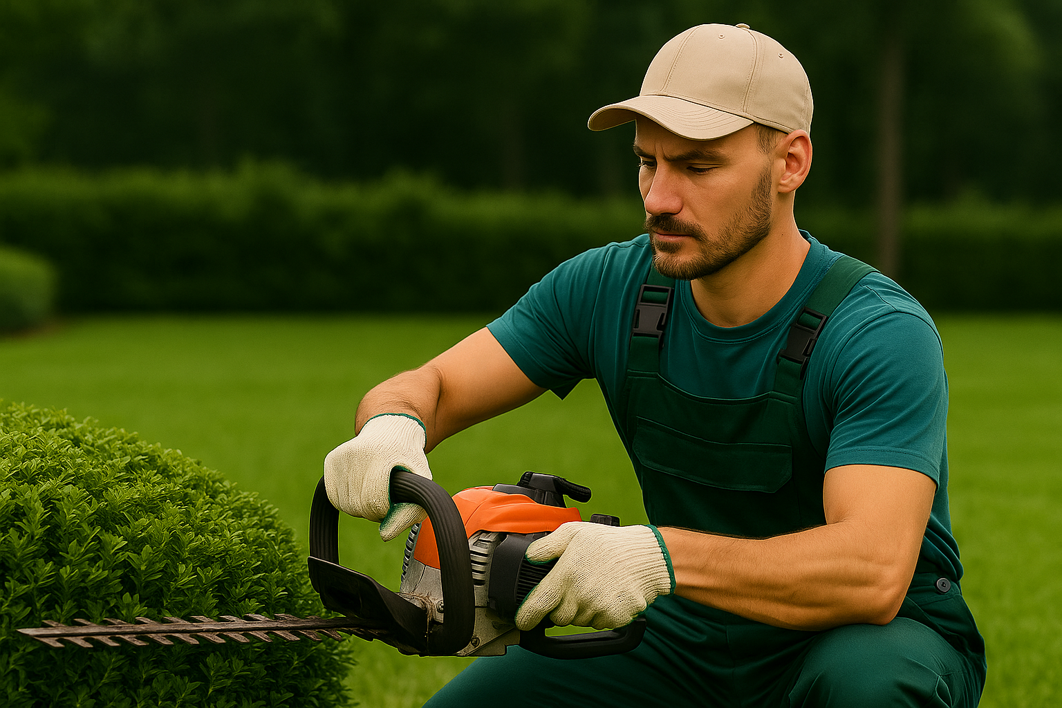 Landscape maintenance — EcoForest team at work in Kelowna, BC